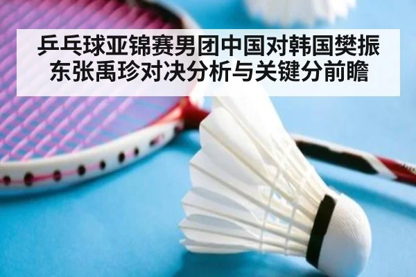 乒乓球亚锦赛男团中国对韩国樊振东张禹珍对决分析与关键分前瞻